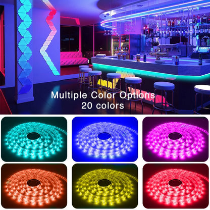 50Ft LED Strip Lights,Color Changing Music Sync with Remote Control,Timer Schedule,Led Lights for Room,Bedroom(App+Remote +Mic)